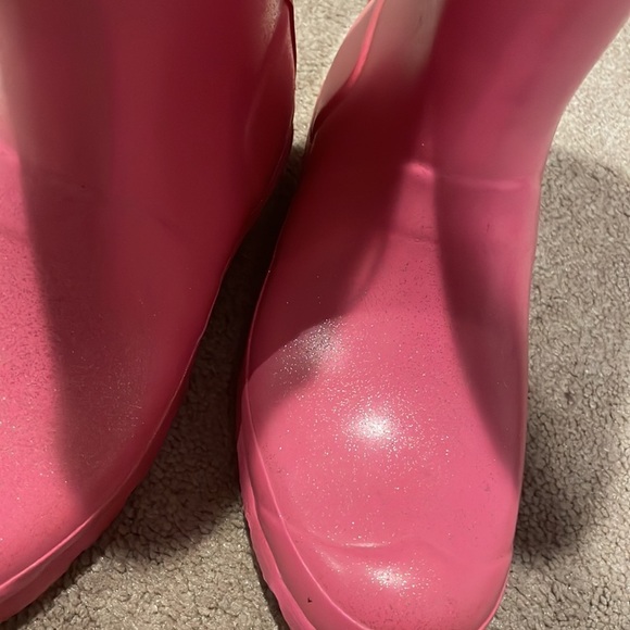 Girls beautiful Pink fine Glitter Hunter Boots us 5 - Picture 3 of 8